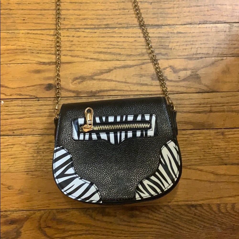 Black leather purse